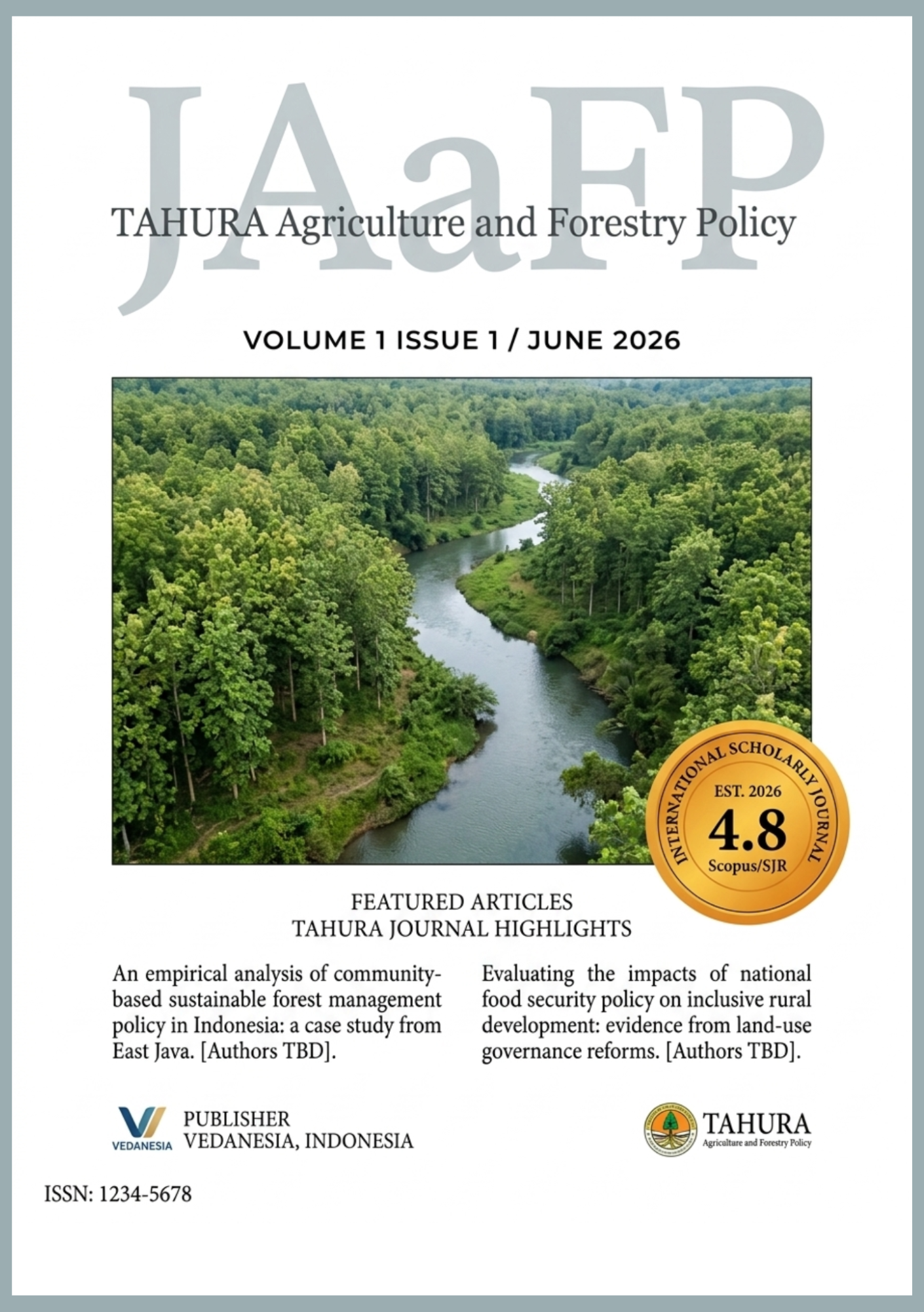 					View Vol. 1 No. 1 (2026): TAHURA Journal of Agricultural and Forestry Policy
				